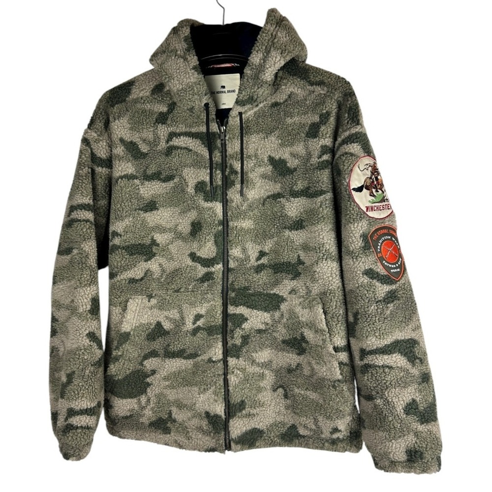 The Normal Brand x Winchester The Tradition Week Sherpa Camo Patch Jacket Large - Picture 6 of 14